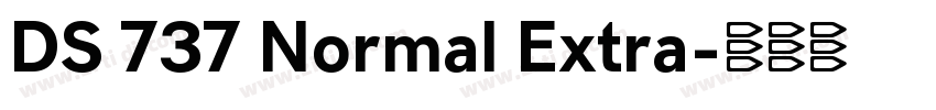 DS 737 Normal Extra字体转换